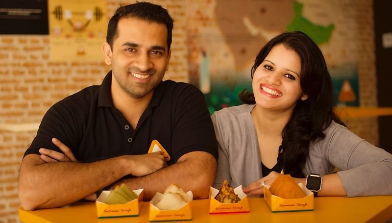 Founders of the start-up "Samosa Singh"